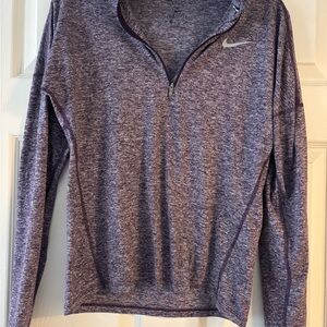 Nike Heather Purple Running Quarter Zip